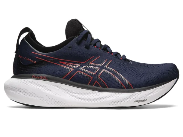Asics GEL-NIMBUS™ 25  Running Shoe  Midnight/Electric Red (Men's)
