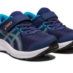 Asics CONTEND™ 8 PS (Pre School) Running Shoe Indigo Blue/Sun Peach (Kids) - Image 3