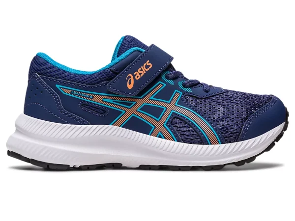 Asics CONTEND™ 8 PS (Pre School) Running Shoe Indigo Blue/Sun Peach (Kids)