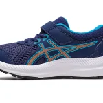Asics CONTEND™ 8 PS (Pre School) Running Shoe Indigo Blue/Sun Peach (Kids) - Image 5