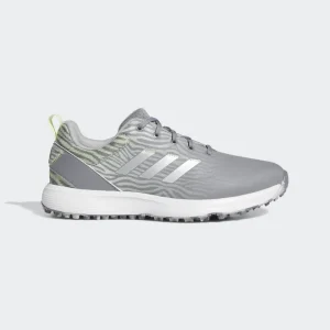 adidas S2G Spikeless Golf Shoes Grey Three / Silver Metallic / Almost Lime (Ladies)