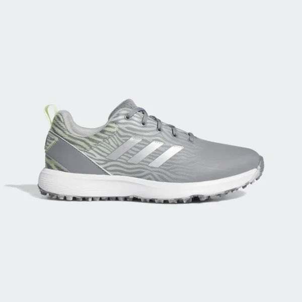 adidas S2G Spikeless Golf Shoes Grey Three / Silver Metallic / Almost Lime (Ladies)