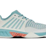 KW Swiss TFW Express Light 3 HB-Blanc/N Blue Desert Tennis Shoe Tropical Peach Ladies) - Image 2