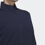 adidas Textured Layer Full Zip Golf Jacket Navy (Ladies) - Image 2