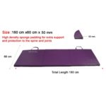 Sure Shot Fitness Tri-Fold Gym Mat 6' x 2' 50mm  Purple - Image 3