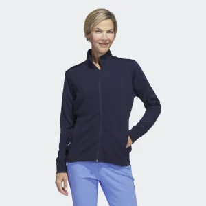 adidas Textured Layer Full Zip Golf Jacket Navy (Ladies)