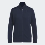 adidas Textured Layer Full Zip Golf Jacket Navy (Ladies) - Image 3