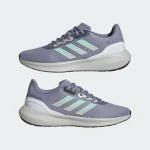adidas Runfalcon 3.0 Running Shoe Silver / Voilet (Men's) - Image 4