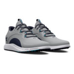 Under Armour UA Charged Draw 2 Spikeless Golf Shoes  Mod Gray/Midnight Navy (Men's) - Image 4