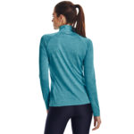 Under Armour Tech 1/2 Half Zip Twist Top Glacier Blue / White  (Ladies) - Image 2