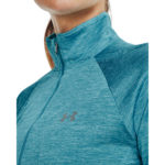 Under Armour Tech 1/2 Half Zip Twist Top Glacier Blue / White  (Ladies) - Image 3