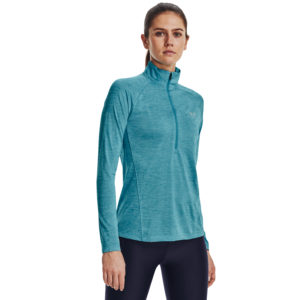 Under Armour Tech 1/2 Half Zip Twist Top Glacier Blue / White  (Ladies)