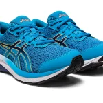Asics GEL-CUMULUS™ 24 GS (Grade School) Running Shoe Island Blue/Sun Peach (Kids) - Image 7