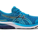 Asics GEL-CUMULUS™ 24 GS (Grade School) Running Shoe Island Blue/Sun Peach (Kids) - Image 8