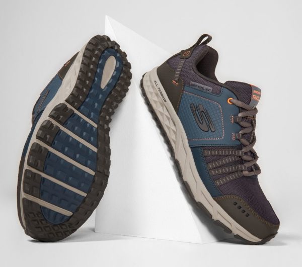 Skechers Escape Plan Hiking Shoe Blue/Orange (Men's)