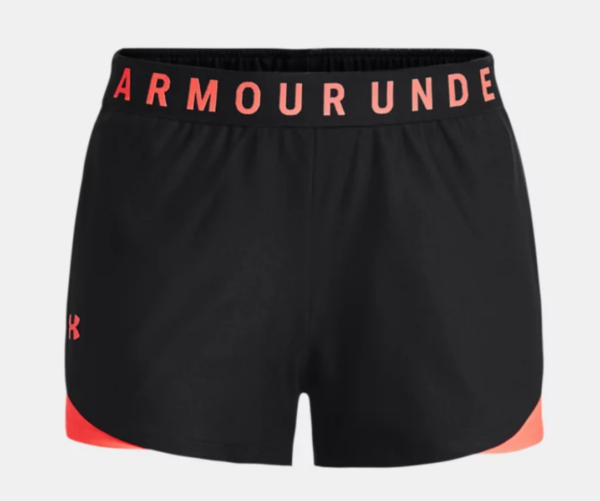 Under Armour Play Up Shorts  Black / After Burn (Ladies)