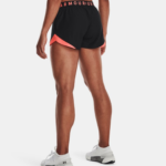 Under Armour Play Up Shorts  Black / After Burn (Ladies) - Image 3