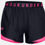 Under Armour Play Up Shorts  Black / Cerise (Ladies) - Image 7