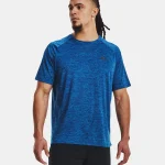 Under Armour UA Tech™ 2.0 Short Sleeve Tee Shirt  Blue Mirage  / Black  (Men's) - Image 4