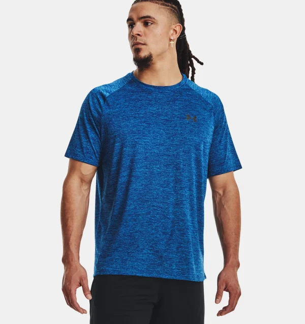 Under Armour UA Tech™ 2.0 Short Sleeve Tee Shirt  Blue Mirage  / Black  (Men's)