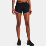 Under Armour Play Up Shorts  Black / Cerise (Ladies) - Image 2