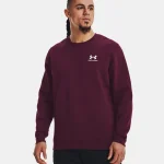 Under Armour UA Essential Fleece Crew  Purple Stone / White  (Men's) - Image 3