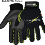 LS SPORTIF LIGHTNING Gaelic Football Gloves Black Flo Yellow / Black Pink - Image 5