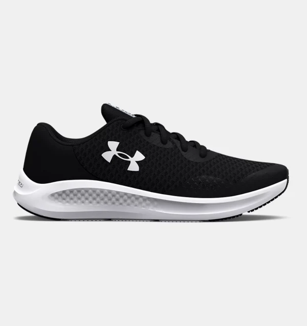 Under Armour GS (Grade School) Running Shoe Black / White  (Kids)