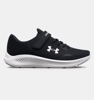 Under Armour  Pre-School UA Pursuit 3 AC Running Shoes Black White (Kids)