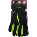 LS SPORTIF LIGHTNING Gaelic Football Gloves Black Flo Yellow / Black Pink - Image 3