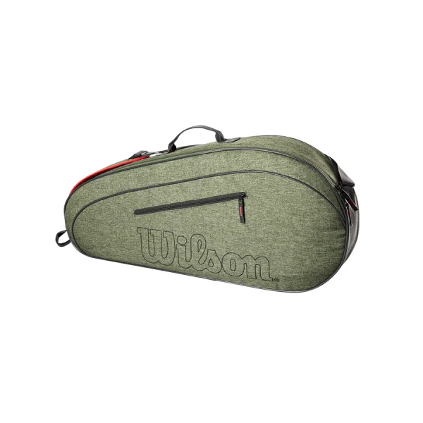 Wislon Team 3 Racket  Pack Tennis Bag Tennis  Heather Green