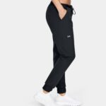 Under Armour  Sport Woven Pants Black / Metallic Silver (Ladies) - Image 3
