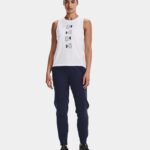 Under Armour  Sport Woven Pants Midnight Navy / Metallic Silver  (Ladies) - Image 5