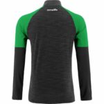 Burgess Duharra Camogie Club  O'Neills Oslo Half Zip Top Mel Tonal Black / Emerald / White (Kids / Adults) - Image 3