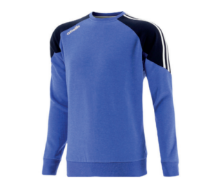 Silvermines GAA O’Neills Pine 092 Crew Fleece Sweatshirt Top Royal Melange Black White (Kids Adults)