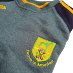 Toomevara GAA O’Neills Pine 092 Crew Fleece Sweatshirt Top Marine Melange / Bottle Amber (Adults Kids) - Image 4