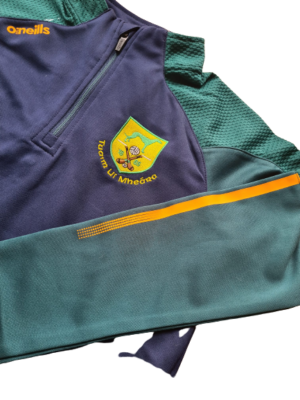 Toomevara GAA O'Neills  Reno 030 Squad Half Zip Top Marine Melange / Bottle Amber (Adults Kids)