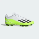 adidas CRAZYFAST .4 FxG J FLEXIBLE GROUND Football Boots Cloud White / Core Black / Lucid Lemon (Kids) - Image 4