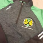 Burgess Duharra Camogie Club  O'Neills Oslo Half Zip Top Mel Tonal Black / Emerald / White (Kids / Adults) - Image 4
