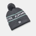 Under Armour UA Halftime Pom Beanie (Pitch Gray / Halo Gray) - Image 5