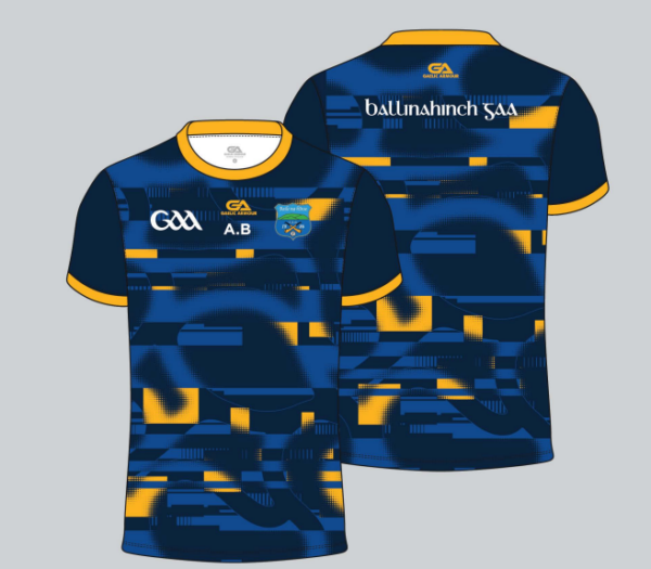 Ballinahinch GAA Gaelic Armour Training Jersey Royal/Amber (Kids/Adults)