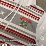 Gilbert Nenagh Ormond Rugby NORFC  Solar White / Red Stripe Overhead  Hoody (Kids/Adults) - Image 5