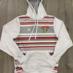 Gilbert Nenagh Ormond Rugby NORFC  Solar White / Red Stripe Overhead  Hoody (Kids/Adults) - Image 6