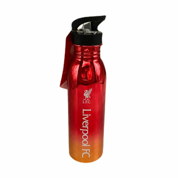 Liverpool F.C.   700mm UV Metallic Stainless Steel  Water Bottle Red