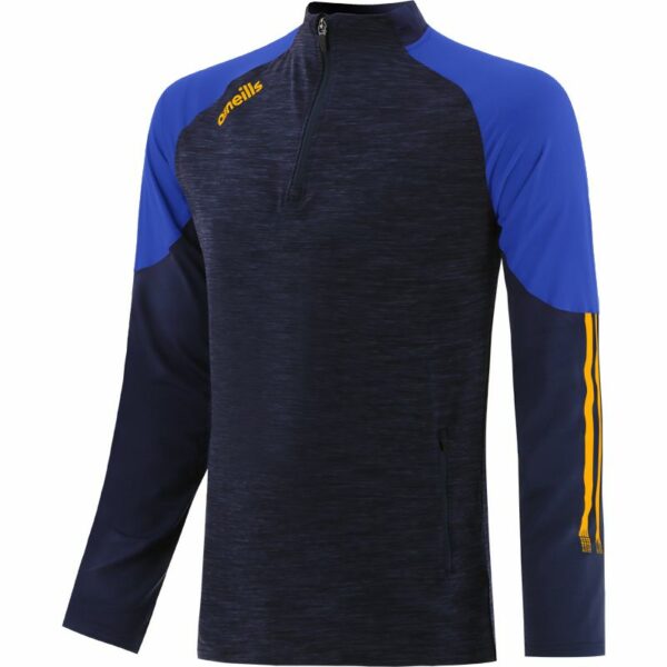 Kiladangan GAA CRESTED O'Neills OSLO Half Zip Top Marine Melange / Royal  Amber (Adults Kids)