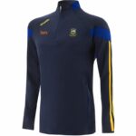 Tipperary GAA O'Neills Fiserv. Rockway 184 Brushed Half Zip Top Marine Royal / Amber (Kids / Adults) - Image 4