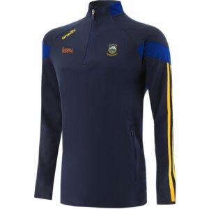 Tipperary GAA O'Neills Fiserv. Rockway 184 Brushed Half Zip Top Marine Royal / Amber (Kids / Adults)