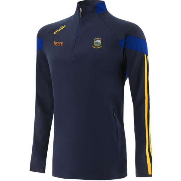 Tipperary GAA O'Neills Fiserv. Rockway 184 Brushed Half Zip Top Marine Royal / Amber (Kids / Adults)