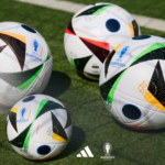 adidas Euro 2024 LEAGUE FOOTBALL White / Black / Glow Blue  Size 5 - Image 6