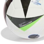 adidas Euro 24 Training Football Ball  White / Black / Glow Blue  Size 5 - Image 3